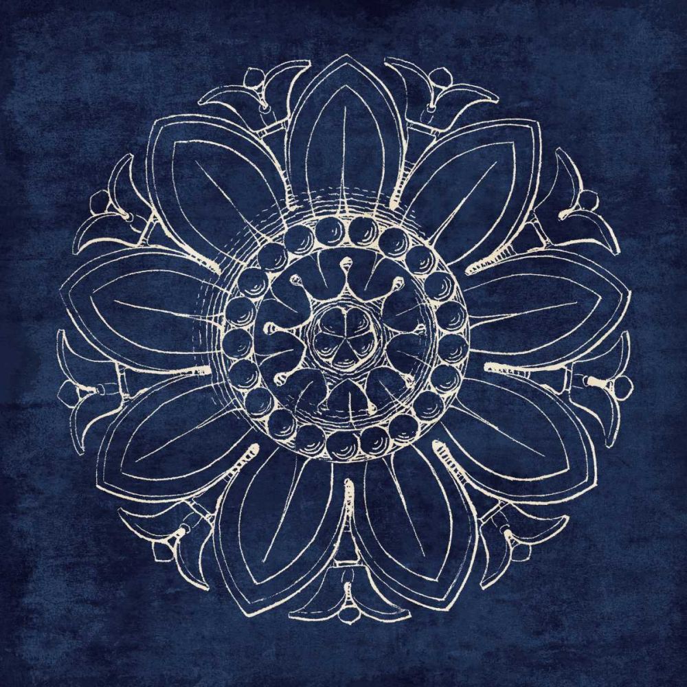 Rosette VII Indigo art print by Wild Apple Portfolio for $57.95 CAD