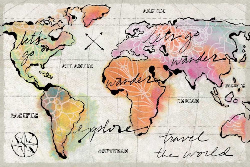 Mapped Shorelines I Neutral Crop art print by Sue Schlabach for $57.95 CAD