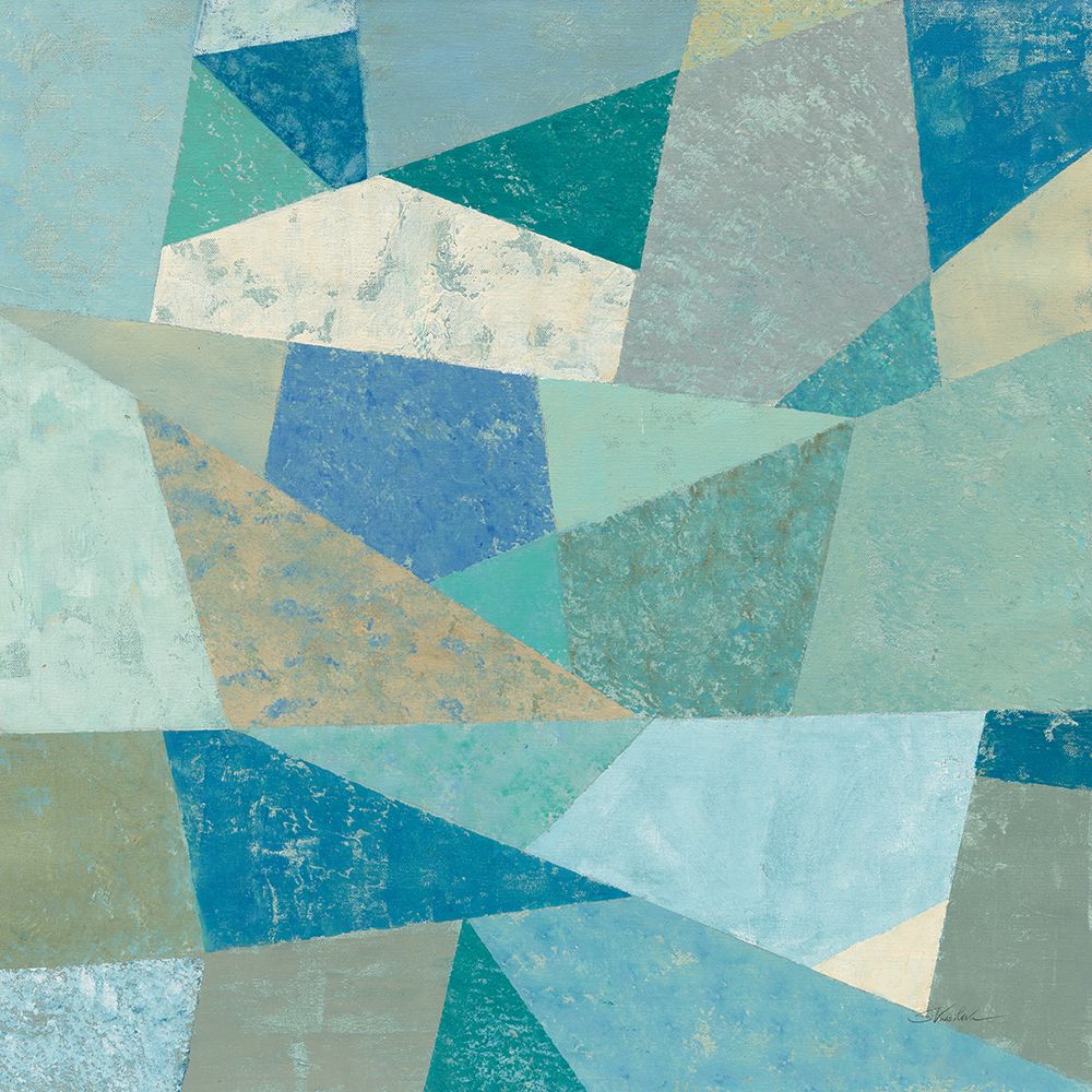 Teal Geo Metric art print by Silvia Vassileva for $57.95 CAD
