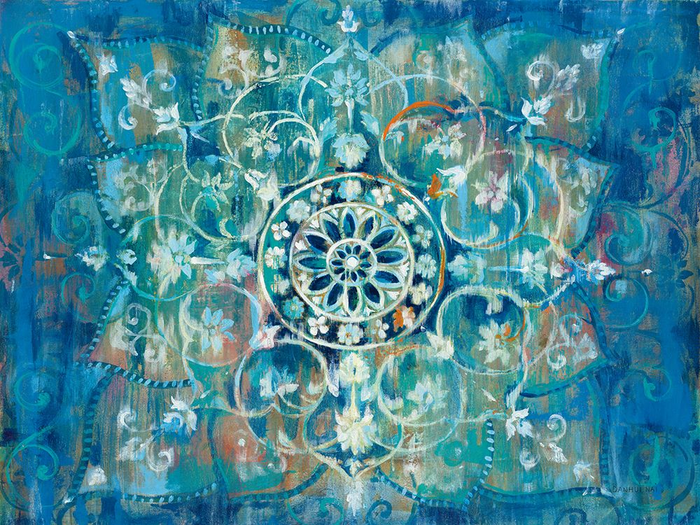 Mandala in Blue I art print by Danhui Nai for $57.95 CAD