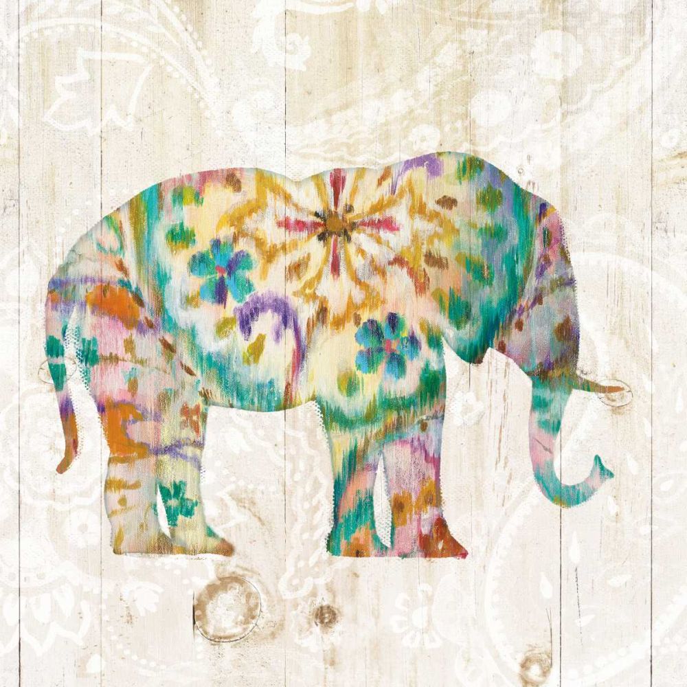 Boho Paisley Elephant I art print by Danhui Nai for $57.95 CAD