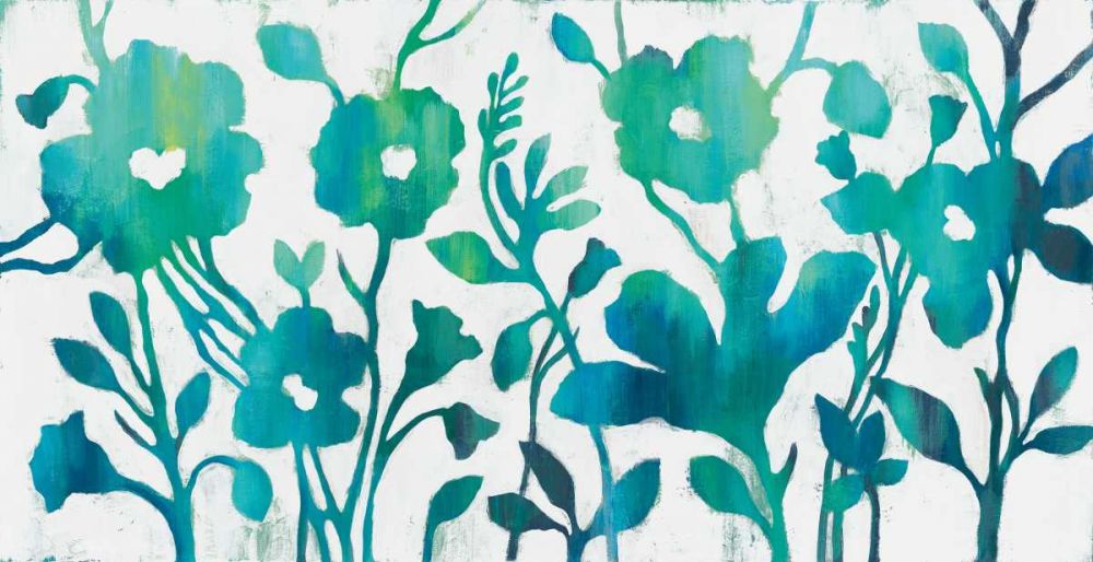 Teal Trio I on White art print by Silvia Vassileva for $57.95 CAD