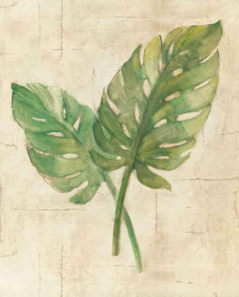 Monstera Leaves Neutral Crop art print by Albena Hristova for $57.95 CAD