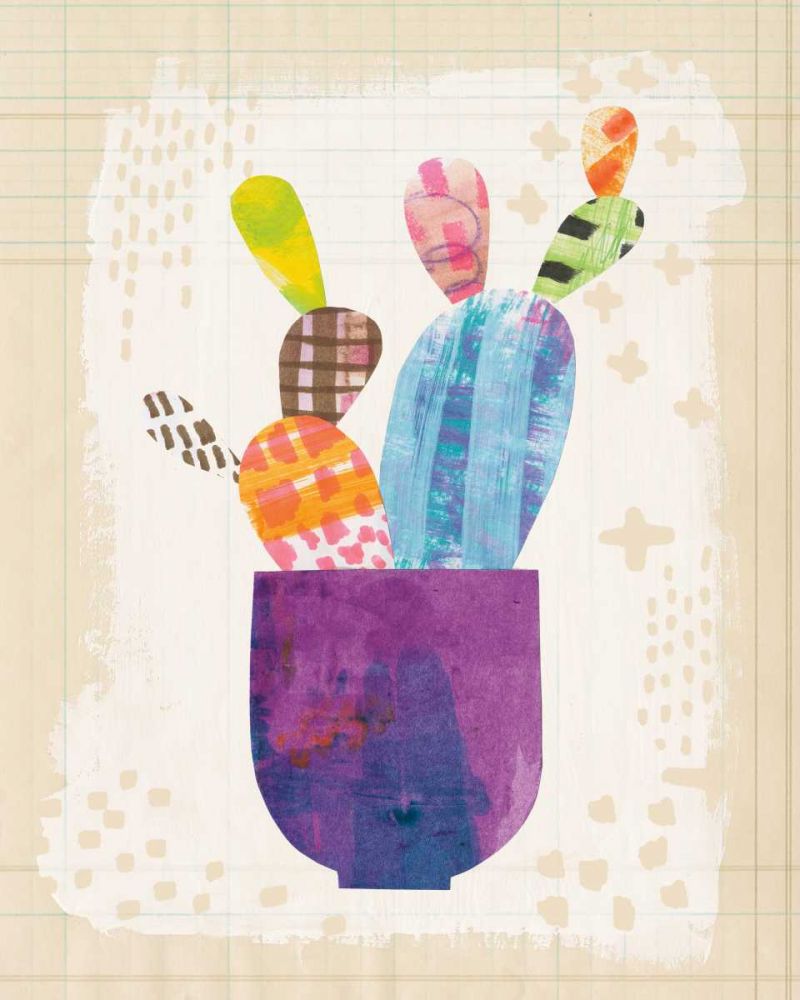 Collage Cactus III on Graph Paper art print by Melissa Averinos for $57.95 CAD
