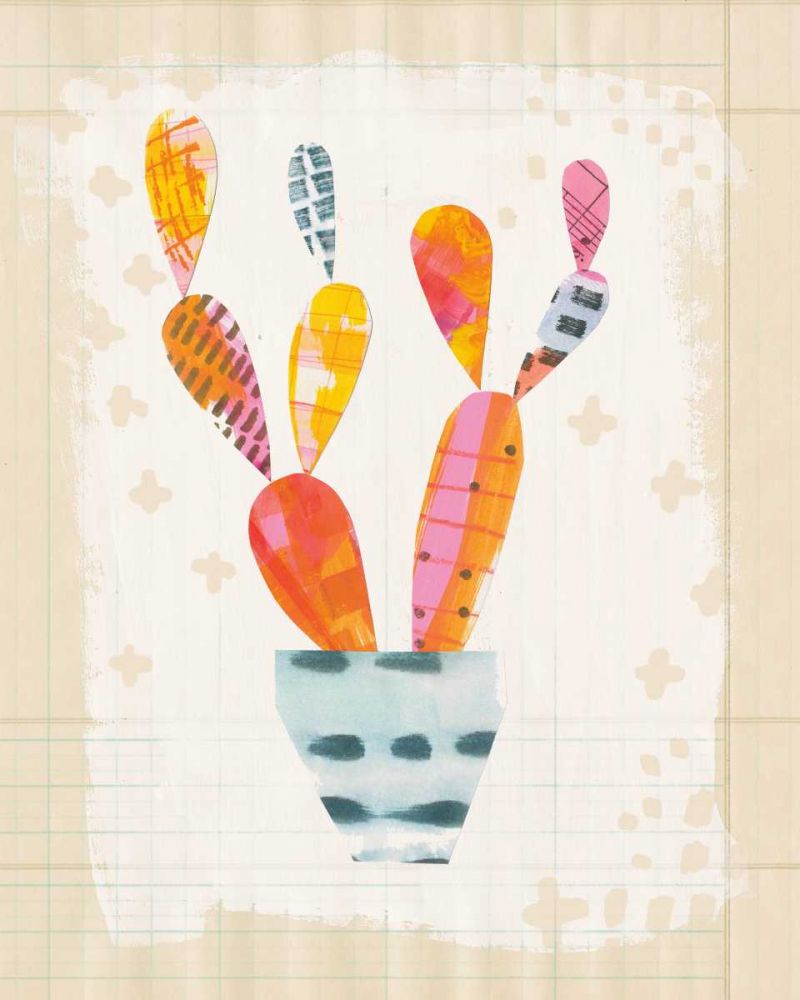 Collage Cactus IV on Graph Paper art print by Melissa Averinos for $57.95 CAD