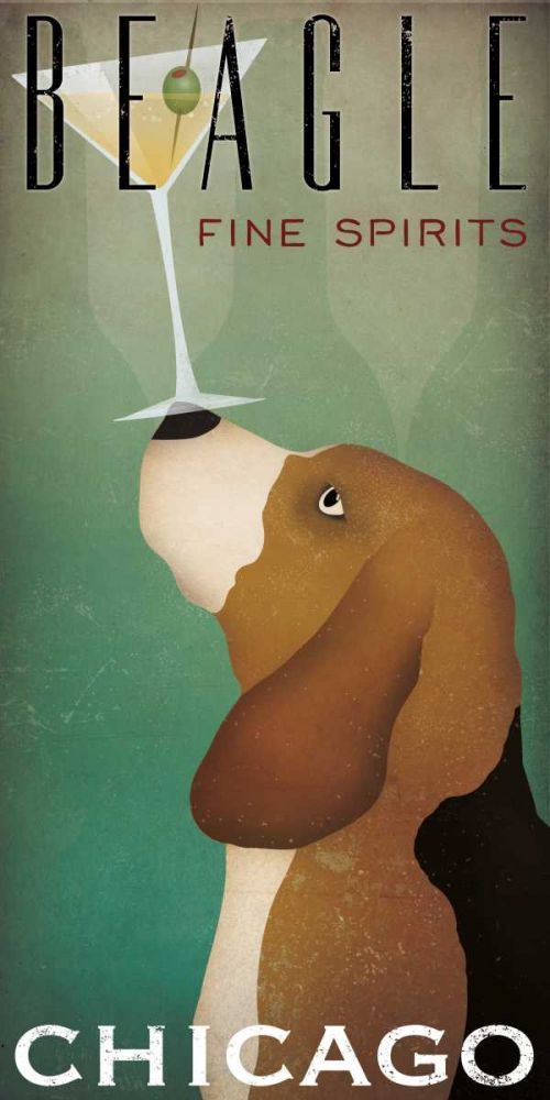 Beagle Martini art print by Ryan Fowler for $57.95 CAD
