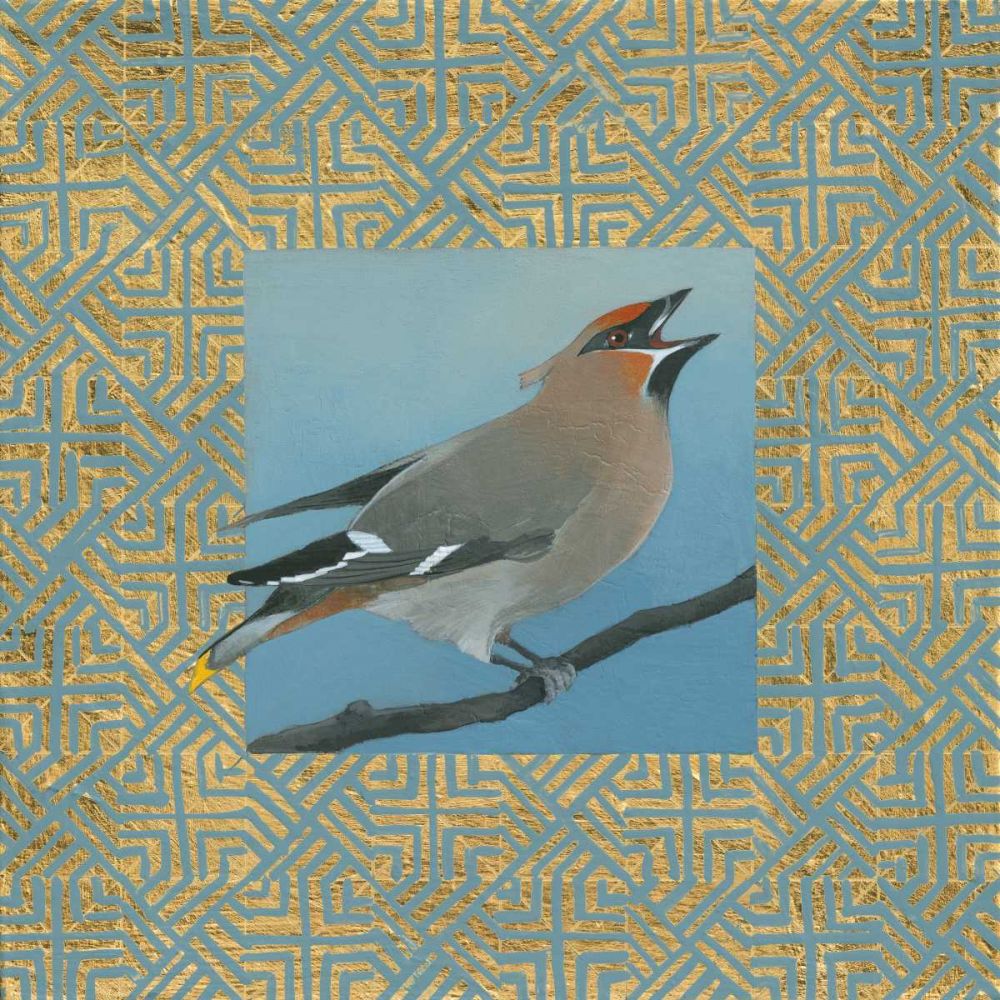 Cedar Waxwing Border art print by Kathrine Lovell for $57.95 CAD