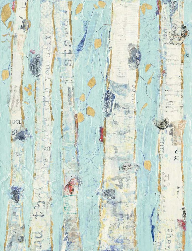 Far From Blue II Gold Leaves art print by Kellie Day for $57.95 CAD