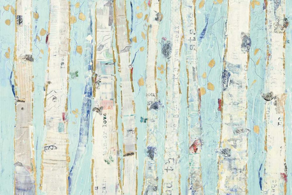 Far From Blue III Gold Leaves art print by Kellie Day for $57.95 CAD