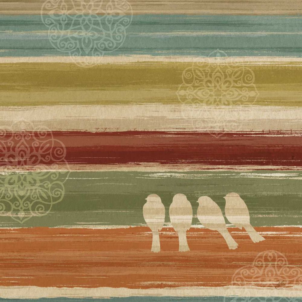 Mumbai Rainbow Birds III art print by Daphne Brissonnet for $57.95 CAD