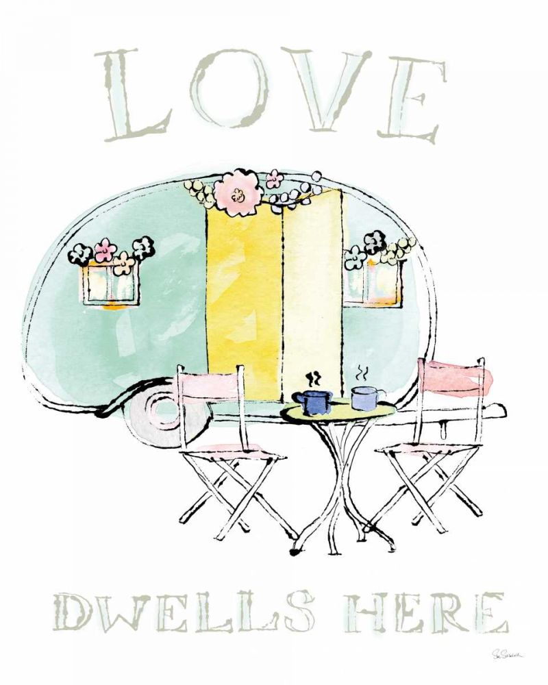 Girlfriends Cabin III art print by Sue Schlabach for $57.95 CAD
