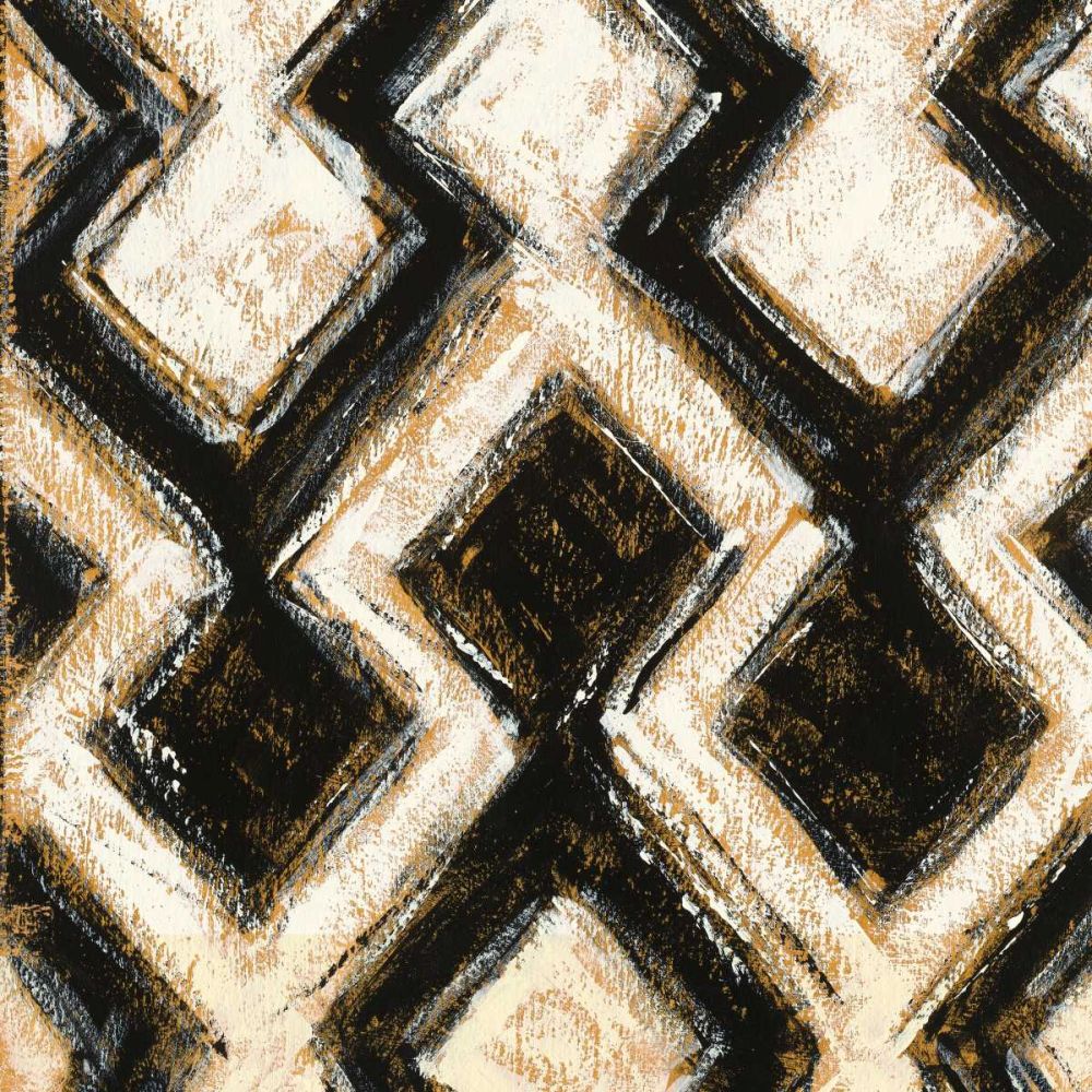 Black and Gold Geometric III Crop art print by Shirley Novak for $57.95 CAD