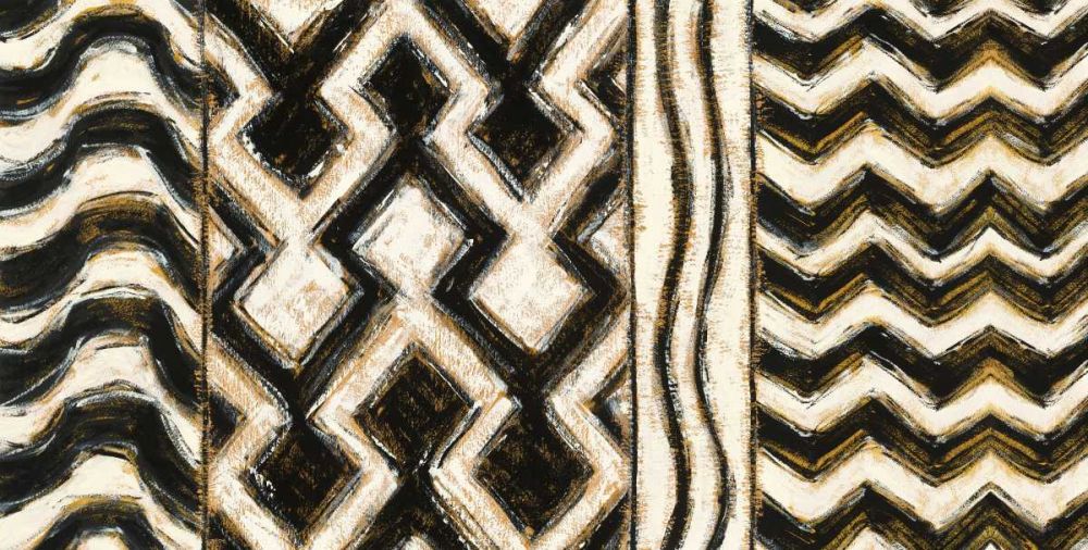 Black and Gold Geometric VII art print by Shirley Novak for $57.95 CAD