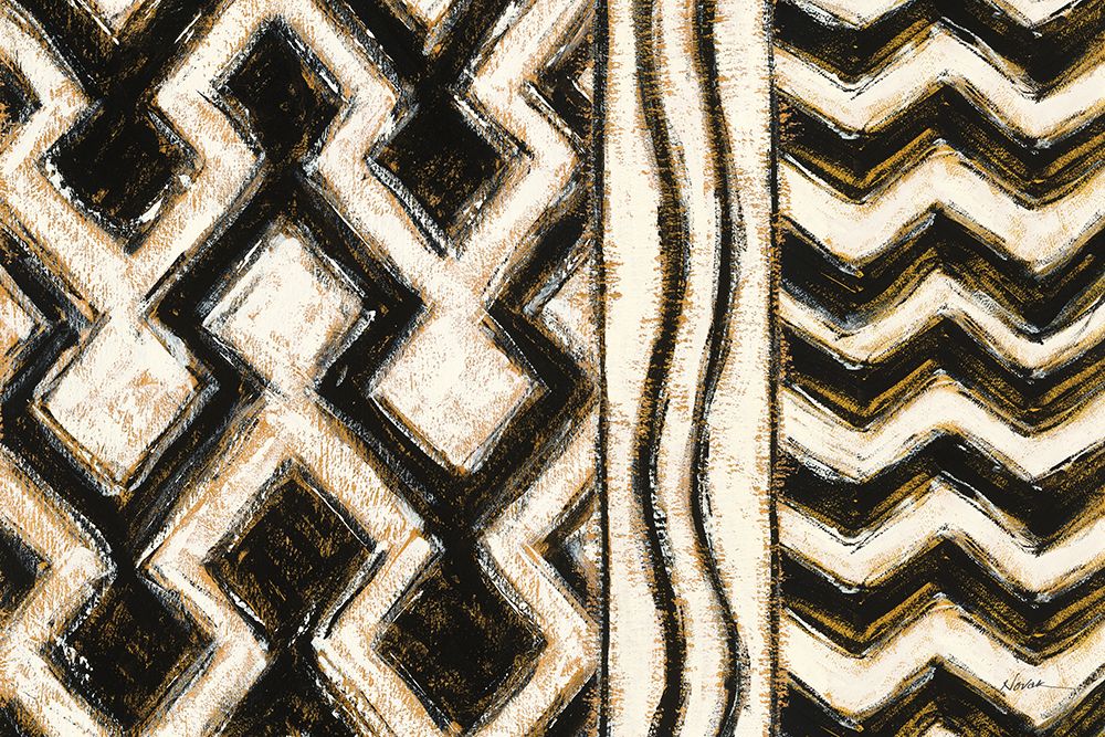 Black and Gold Geometric VIII art print by Shirley Novak for $57.95 CAD