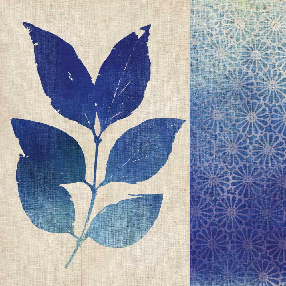 Indigo Leaves I art print by Studio Mousseau for $57.95 CAD