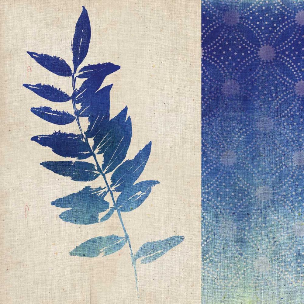 Indigo Leaves IV art print by Studio Mousseau for $57.95 CAD