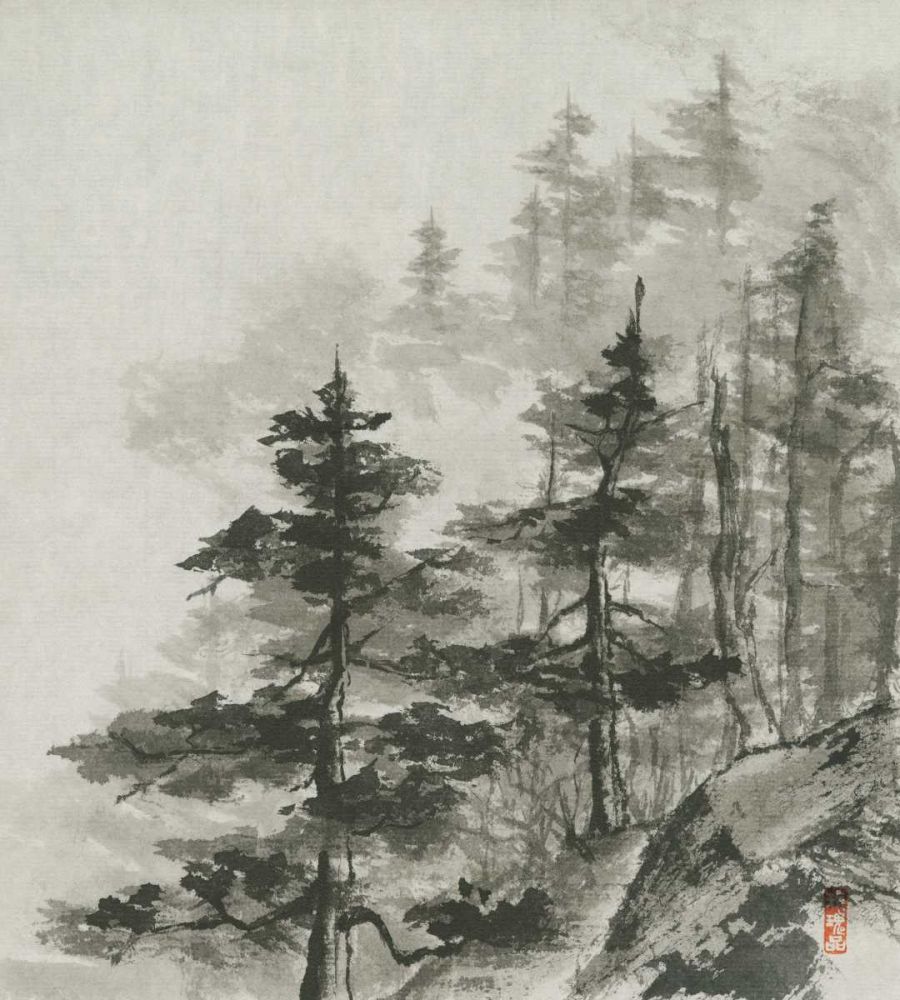 Sumi Treetops Sq art print by Chris Paschke for $57.95 CAD