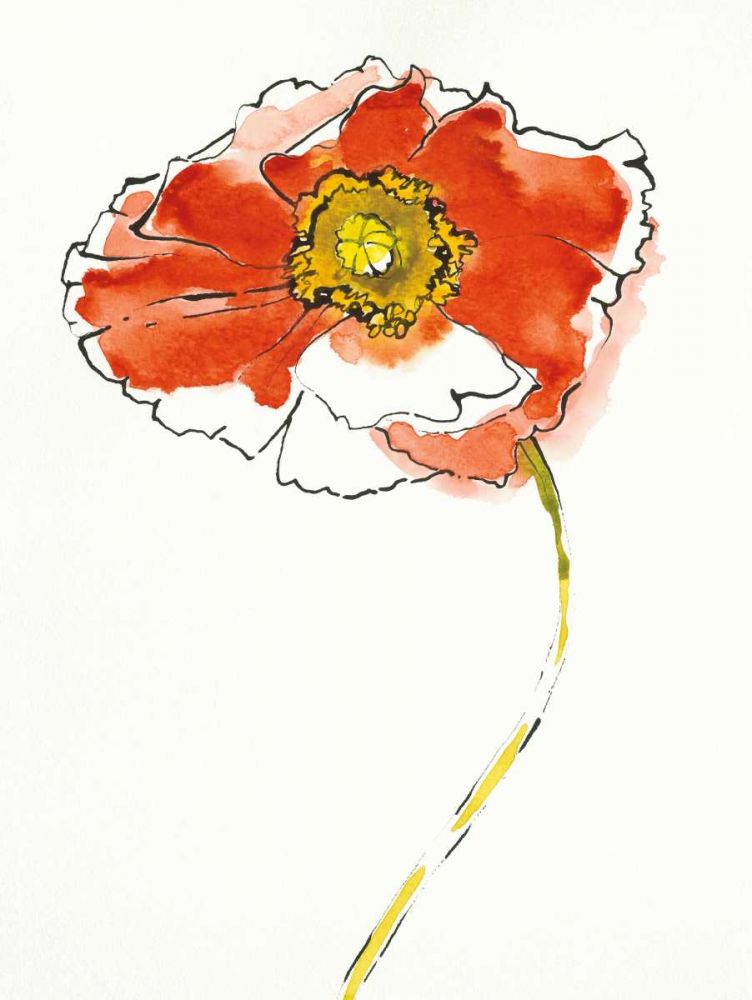 Red Icelands I on White art print by Shirley Novak for $57.95 CAD