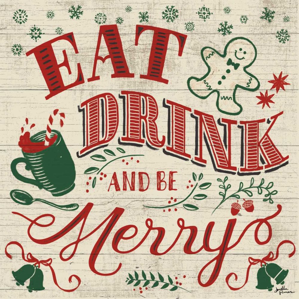 Holiday in the Woods III Red and Green art print by Janelle Penner for $57.95 CAD
