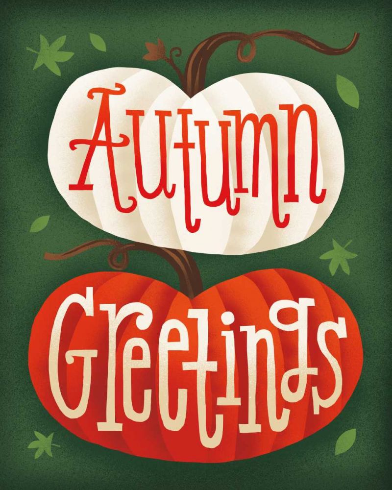Harvest Time Autumn Greetings Pumpkins art print by Michael Mullan for $57.95 CAD