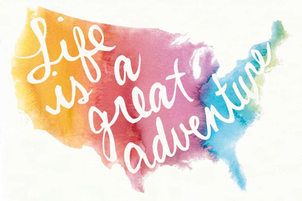 Watercolor USA art print by Mike Schick for $57.95 CAD