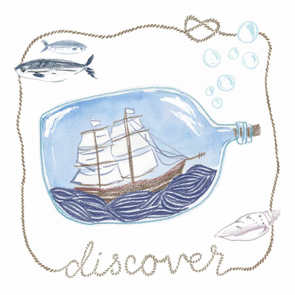 Ship in a Bottle Discover art print by Sara Zieve Miller for $57.95 CAD
