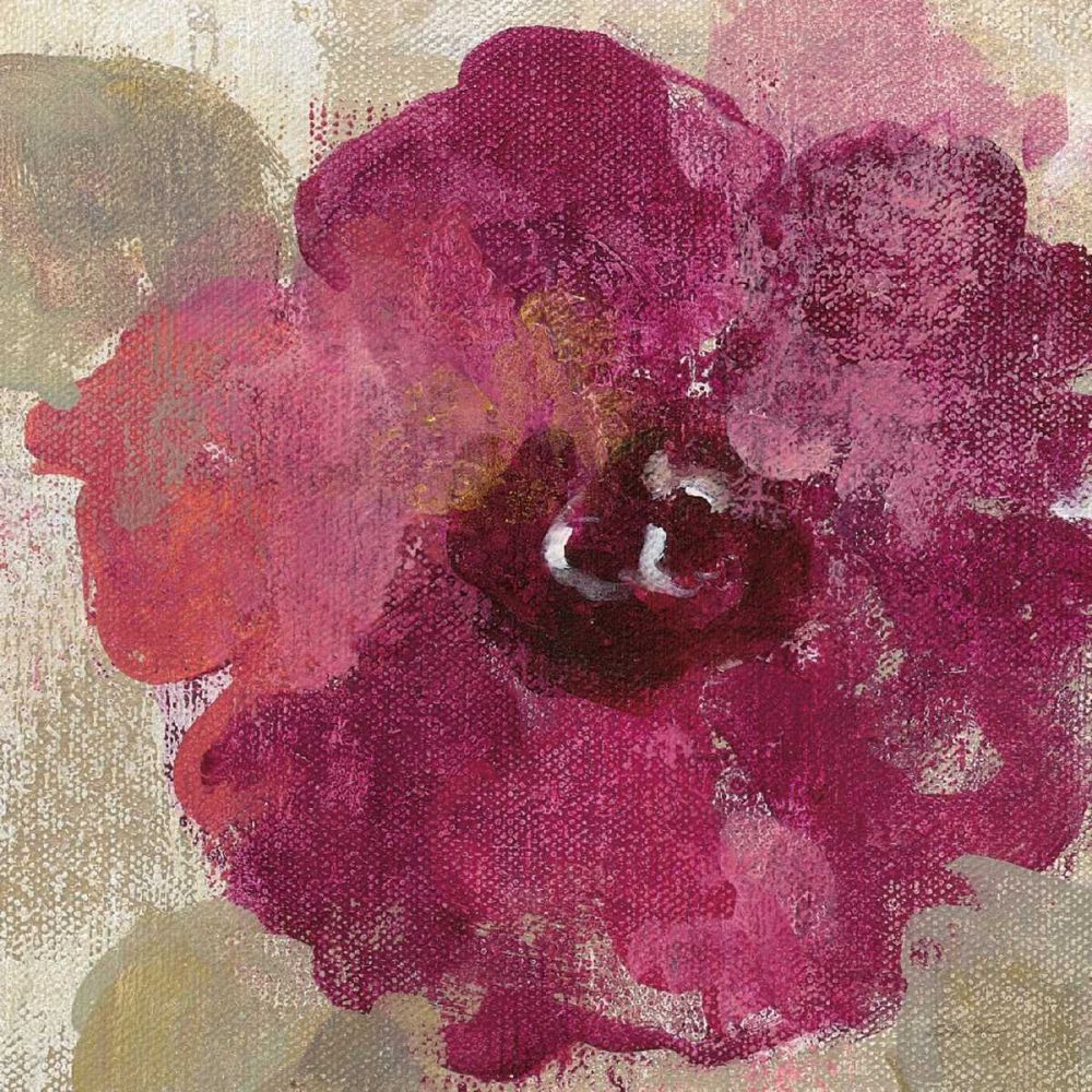 Elegant Fresco Floral Gold Flower III art print by Silvia Vassileva for $57.95 CAD