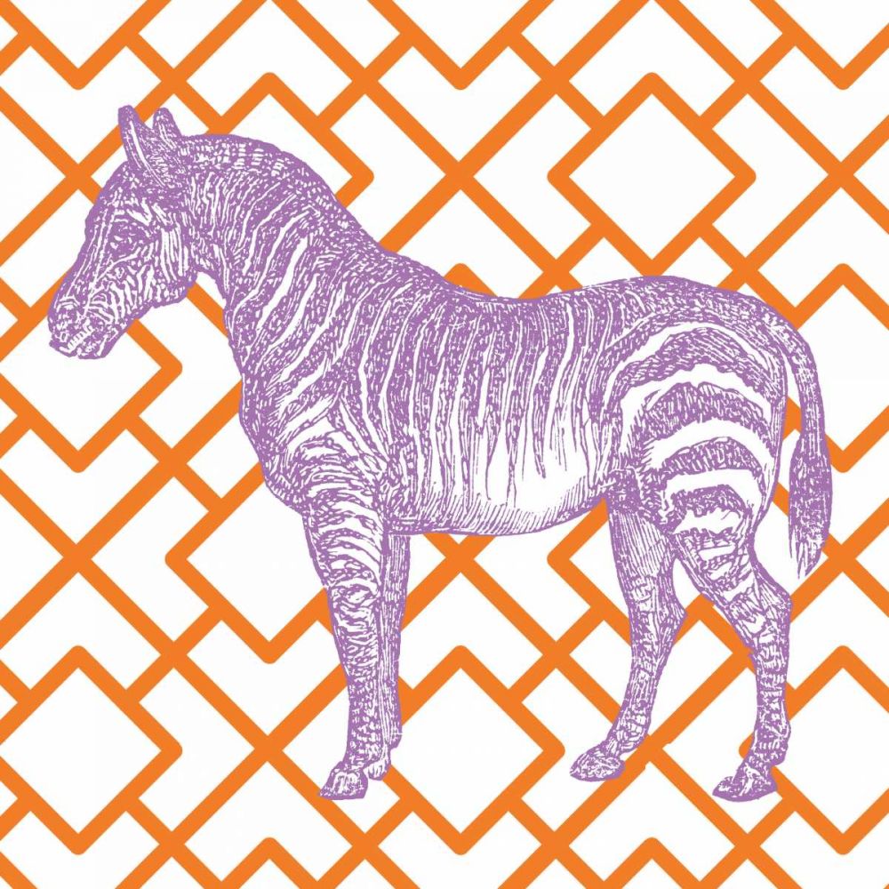 Bright Menagerie Zebra art print by Wild Apple Portfolio for $57.95 CAD