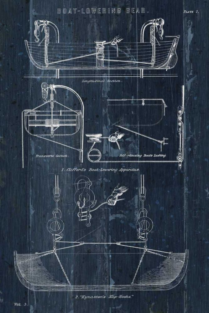 Boat Launching Blueprint I art print by Wild Apple Portfolio for $57.95 CAD