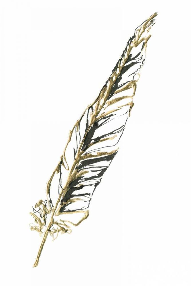 Gilded Swan Feather II art print by Chris Paschke for $57.95 CAD