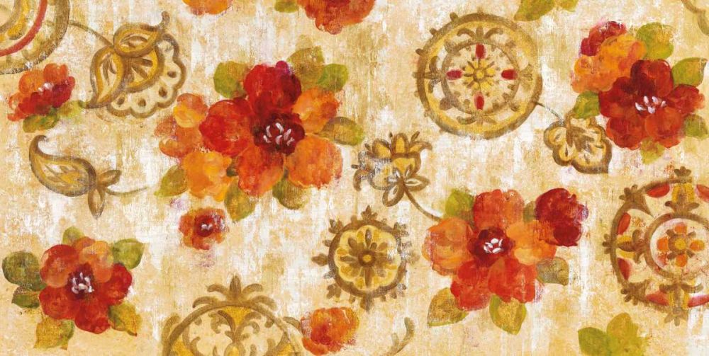 Hibiscus and Mandala art print by Silvia Vassileva for $57.95 CAD