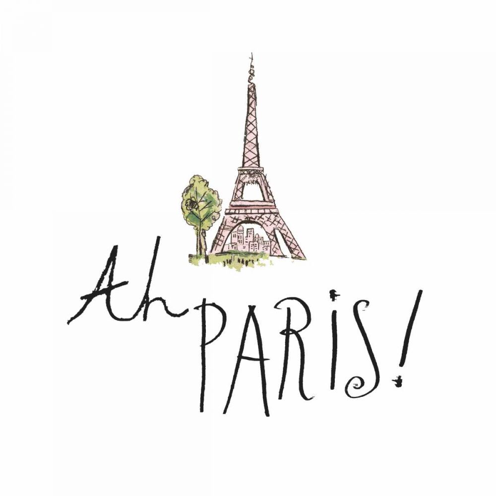 Ah Paris I on White art print by Pela Studio for $57.95 CAD