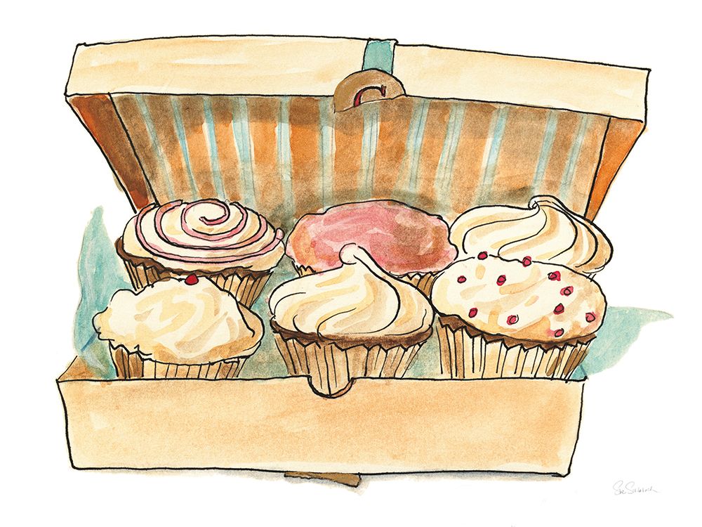 Six Cupcakes art print by Sue Schlabach for $57.95 CAD