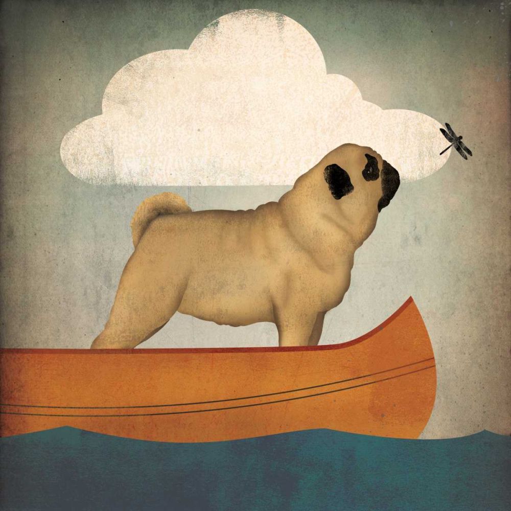 Pug Canoe Co art print by Ryan Fowler for $57.95 CAD