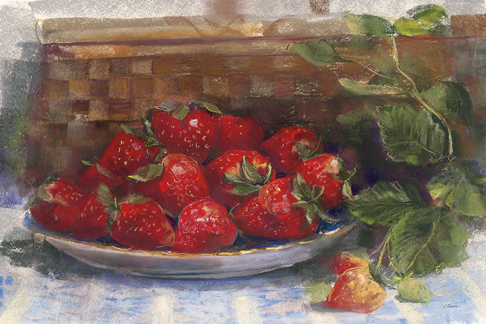Plate of Strawberries art print by Carol Rowan for $57.95 CAD