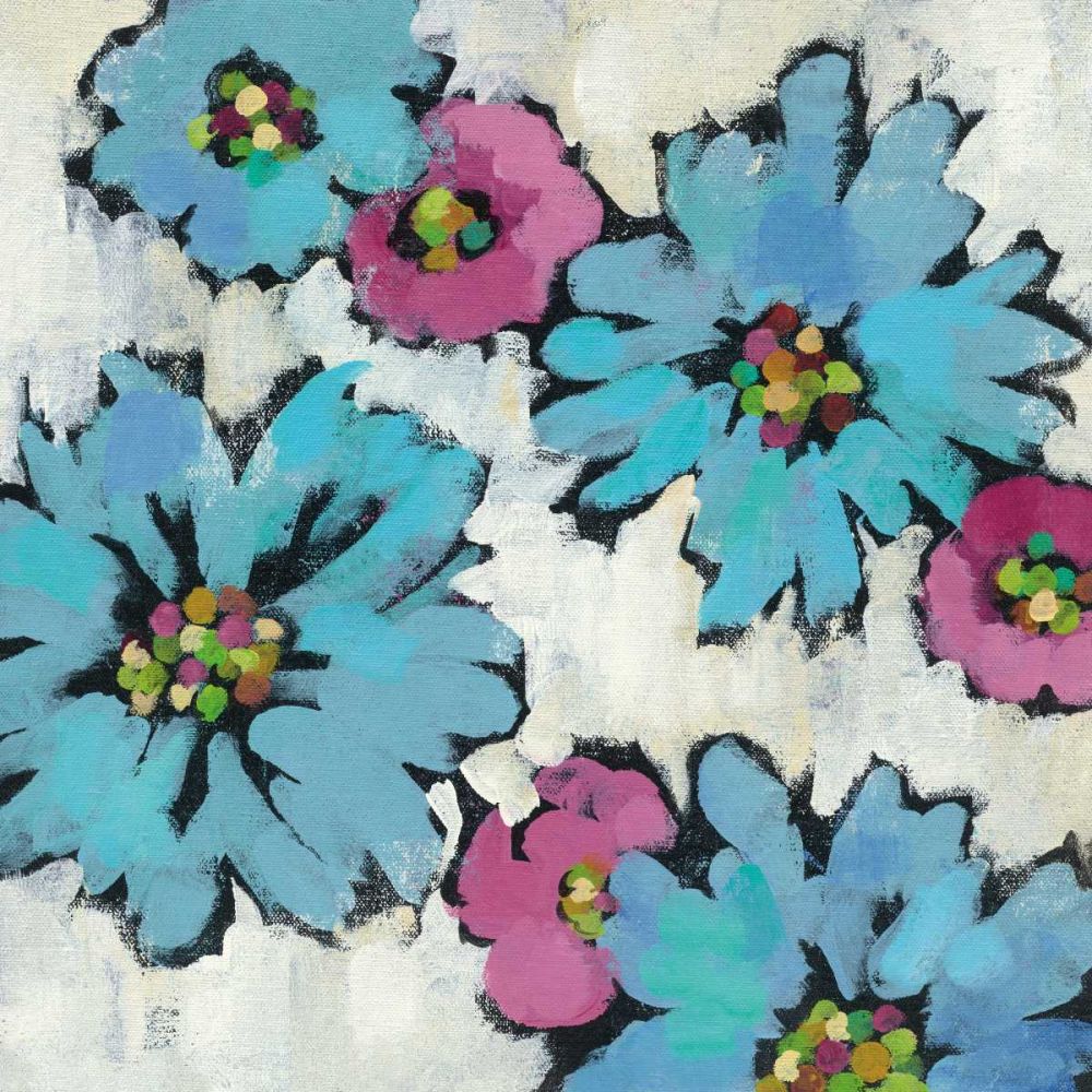 Graphic Pink and Blue Floral III art print by Silvia Vassileva for $57.95 CAD