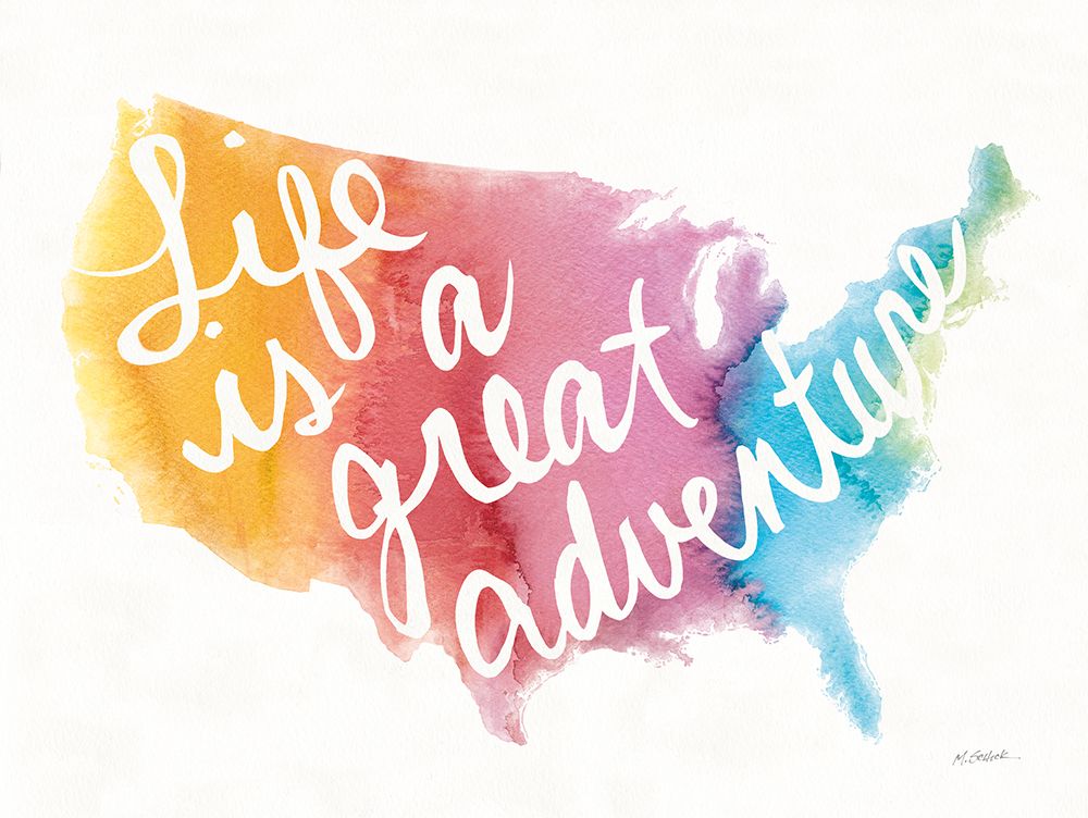 Watercolor USA art print by Mike Schick for $57.95 CAD