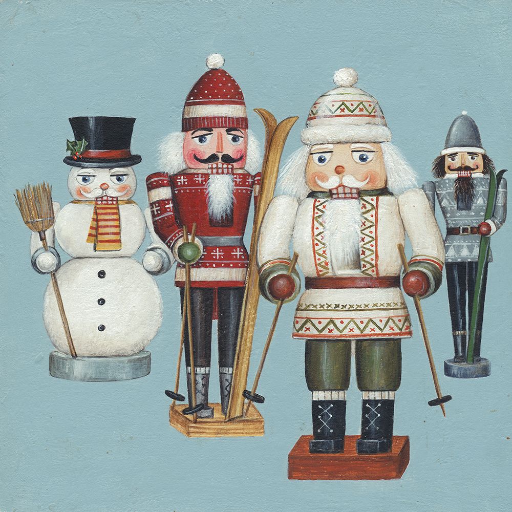 Skier Nutcrackers art print by David Carter Brown for $57.95 CAD