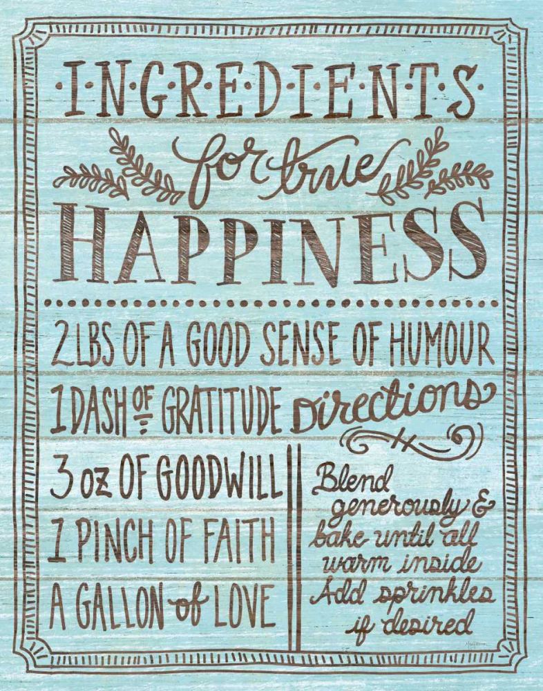 Ingredients for Life II Blue art print by Mary Urban for $57.95 CAD
