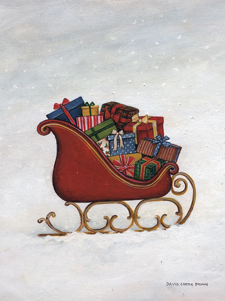 Deck The Halls Sleigh art print by David Carter Brown for $57.95 CAD