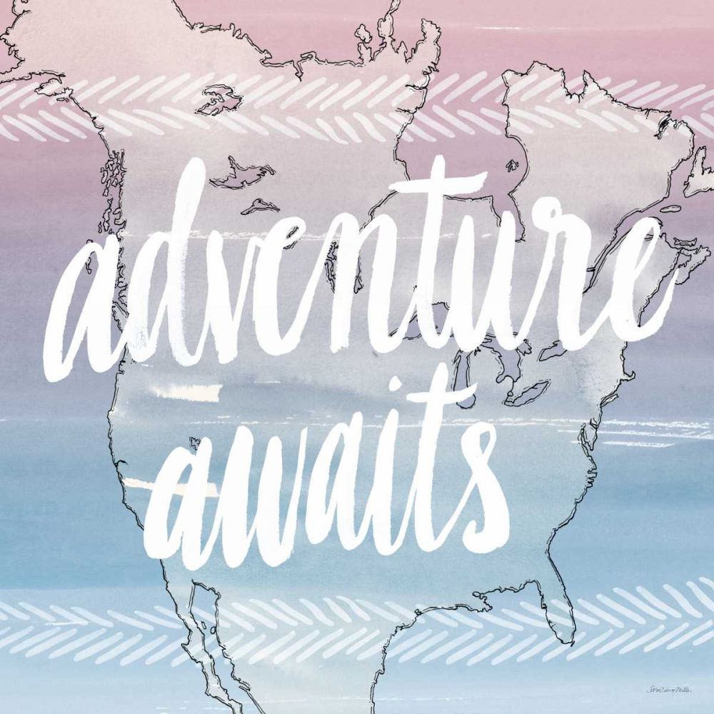 World Traveler Adventure Awaits art print by Sara Zieve Miller for $57.95 CAD