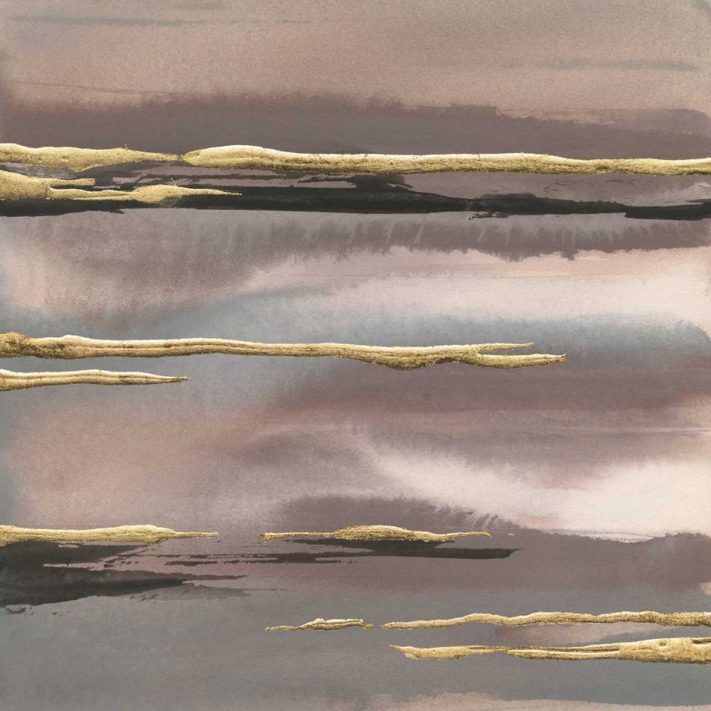 Gilded Morning Fog I Gold art print by Chris Paschke for $57.95 CAD