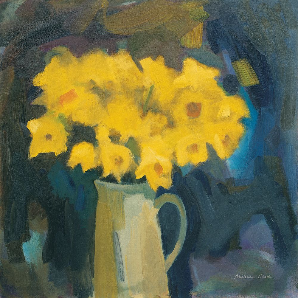 Narcissi and Jug art print by Michael Clark for $57.95 CAD