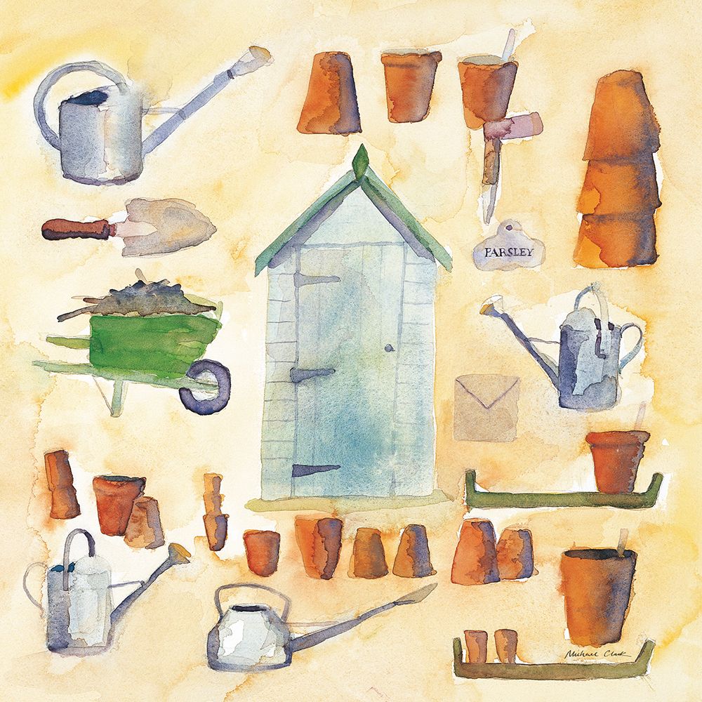 Potting Shed art print by Michael Clark for $57.95 CAD