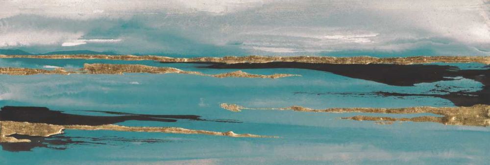 Gilded Storm II Teal Grey Crop art print by Chris Paschke for $57.95 CAD