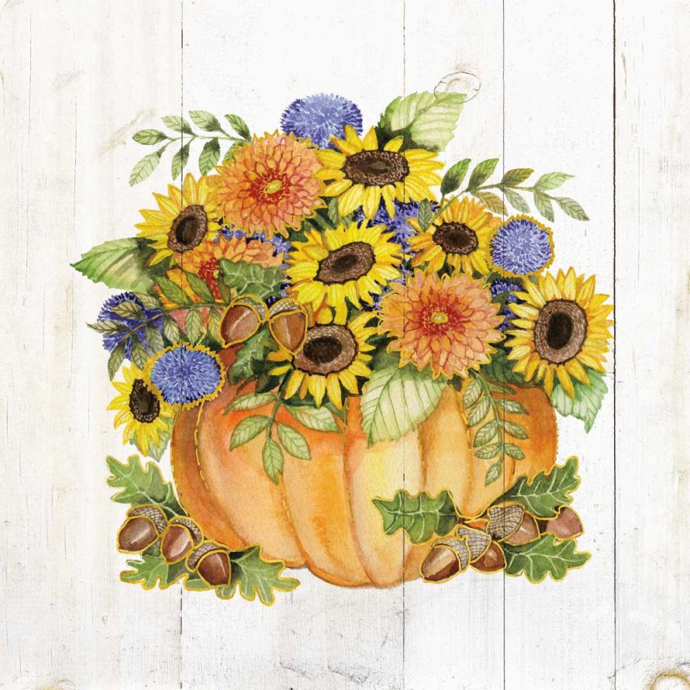 Autumn Days III Gold art print by Kathleen Parr McKenna for $57.95 CAD