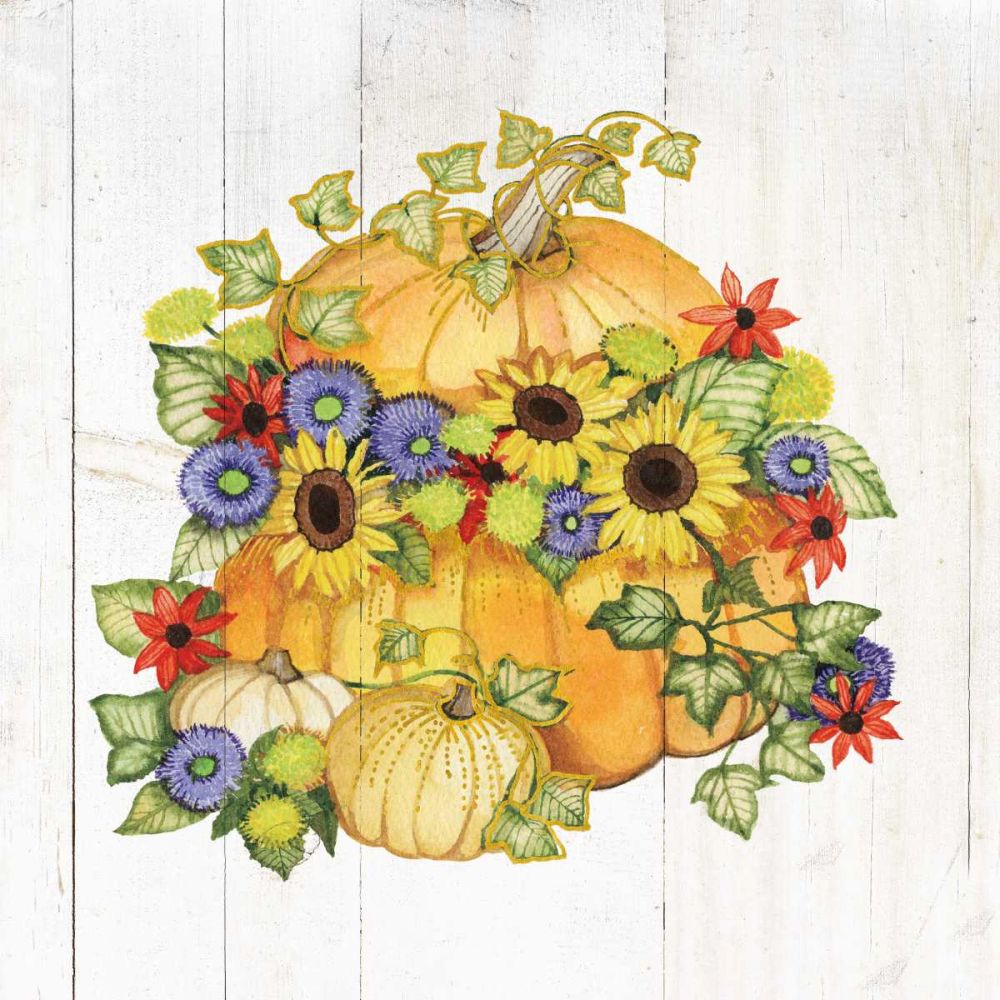 Autumn Days IV Gold art print by Kathleen Parr McKenna for $57.95 CAD