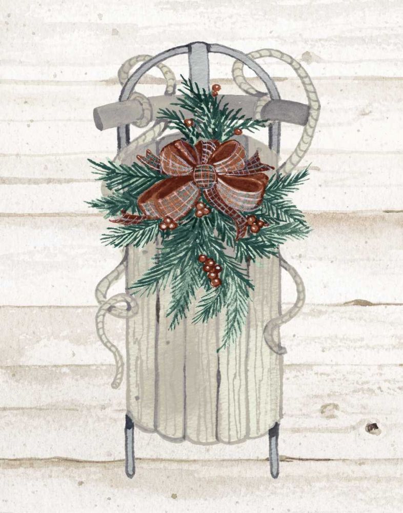 Holiday Sports on Wood II Luxe art print by Kathleen Parr McKenna for $57.95 CAD