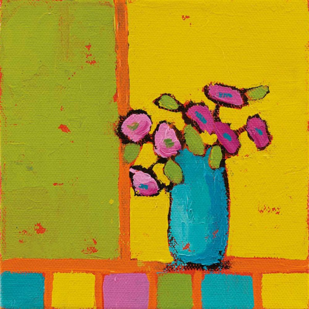 Turquoise Vase Bright art print by Phyllis Adams for $57.95 CAD