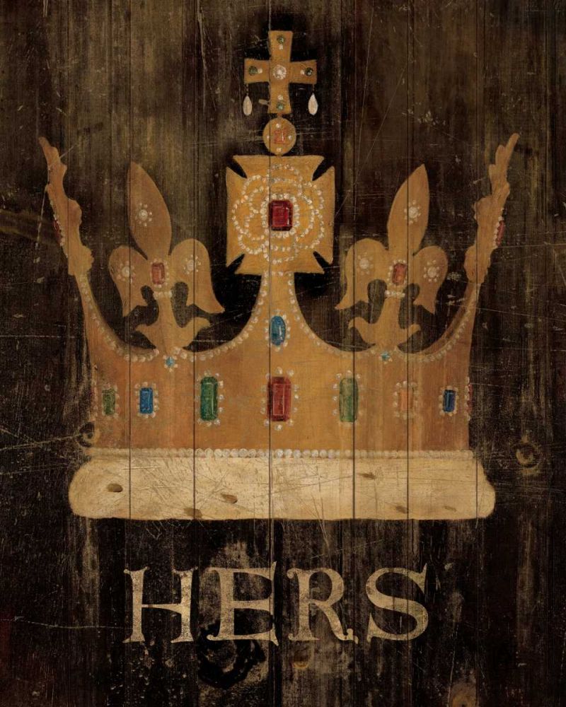 Her Majestys Crown with Word art print by Avery Tillmon for $57.95 CAD